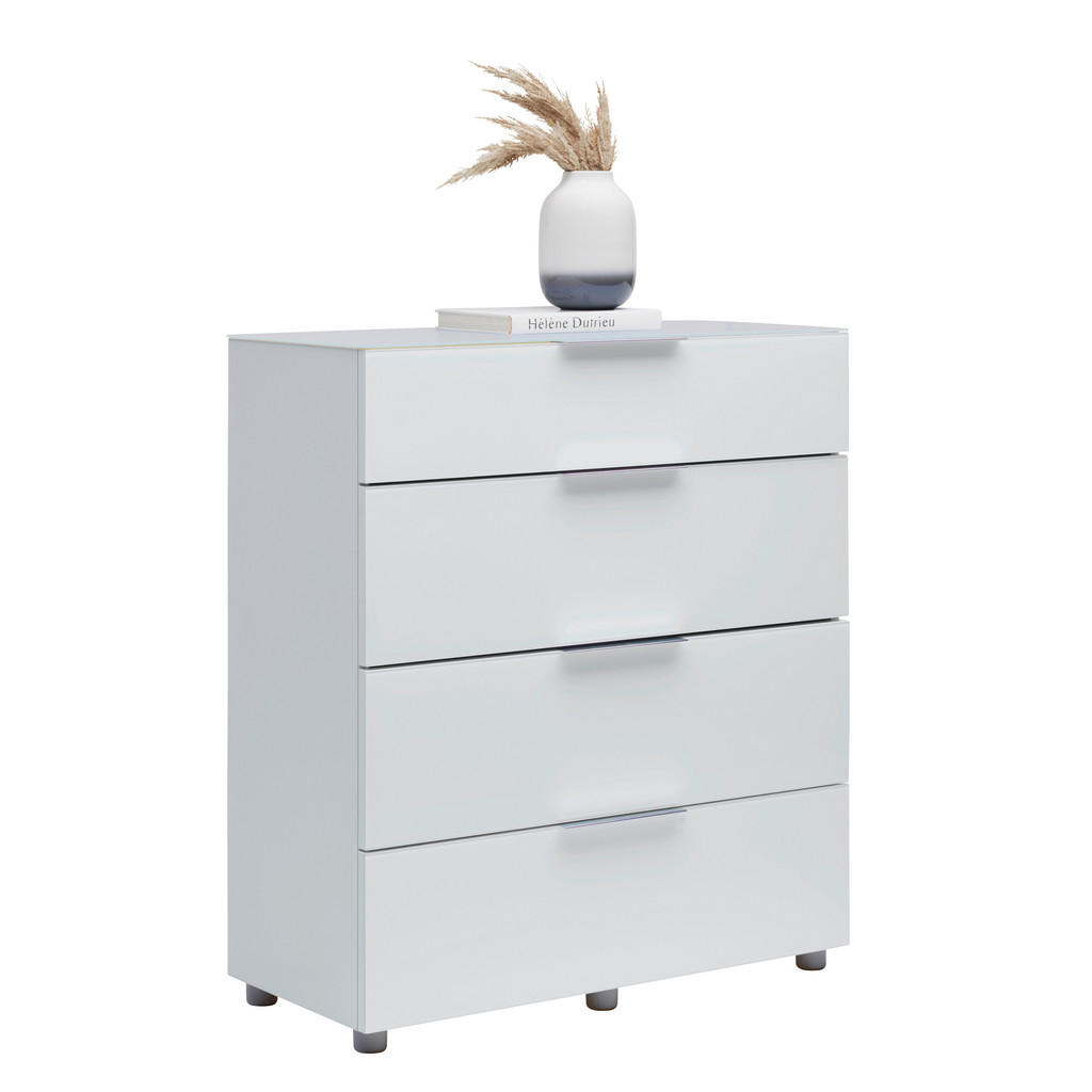 Voleo KOMODA, vysoce lesklá bílá, 90/101/40,5 cm