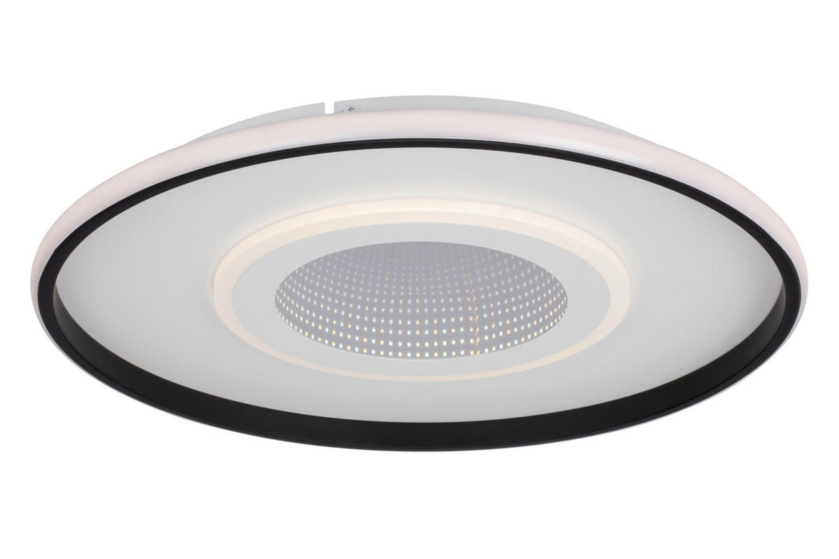 LED-DECKENLEUCHTE 50/5,5 cm   - Schwarz/Weiß, Trend, Kunststoff/Metall (50/5,5cm) - Novel