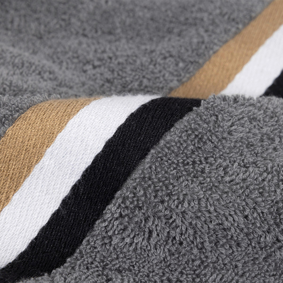 DUSCHTUCH 70/140 cm BLINEA  - Grau, Design, Textil (70/140cm) - Hugo Boss