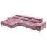 WOHNLANDSCHAFT in Textil Rosa - Chromfarben/Rosa, Design, Textil/Metall (190/329cm) - Beldomo Style WOHNLANDSCHAFT in Textil Rosa - Chromfarben/Rosa, Design, Textil/Metall (190/329cm) - Beldomo Style
