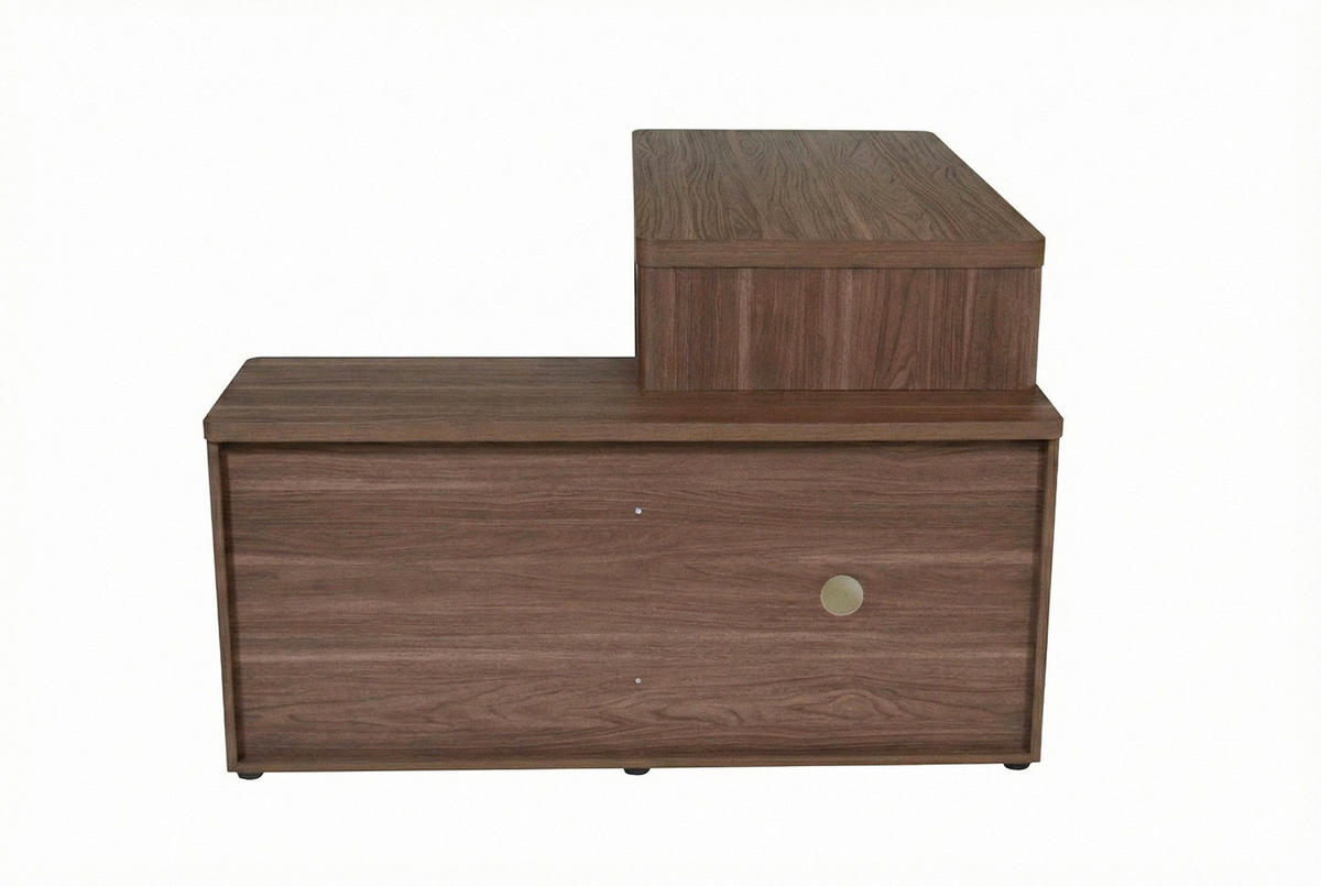 ECKSCHREIBTISCH 140/118/76 cm Walnussfarben Kabeldurchlass, Stauraum, seitenverkehrt montierbar, in verschiedenen Holz-Dekoren erhältlich  - Eichefarben/Walnussfarben, MODERN, Holzwerkstoff (140/118/76cm) - MID.YOU
