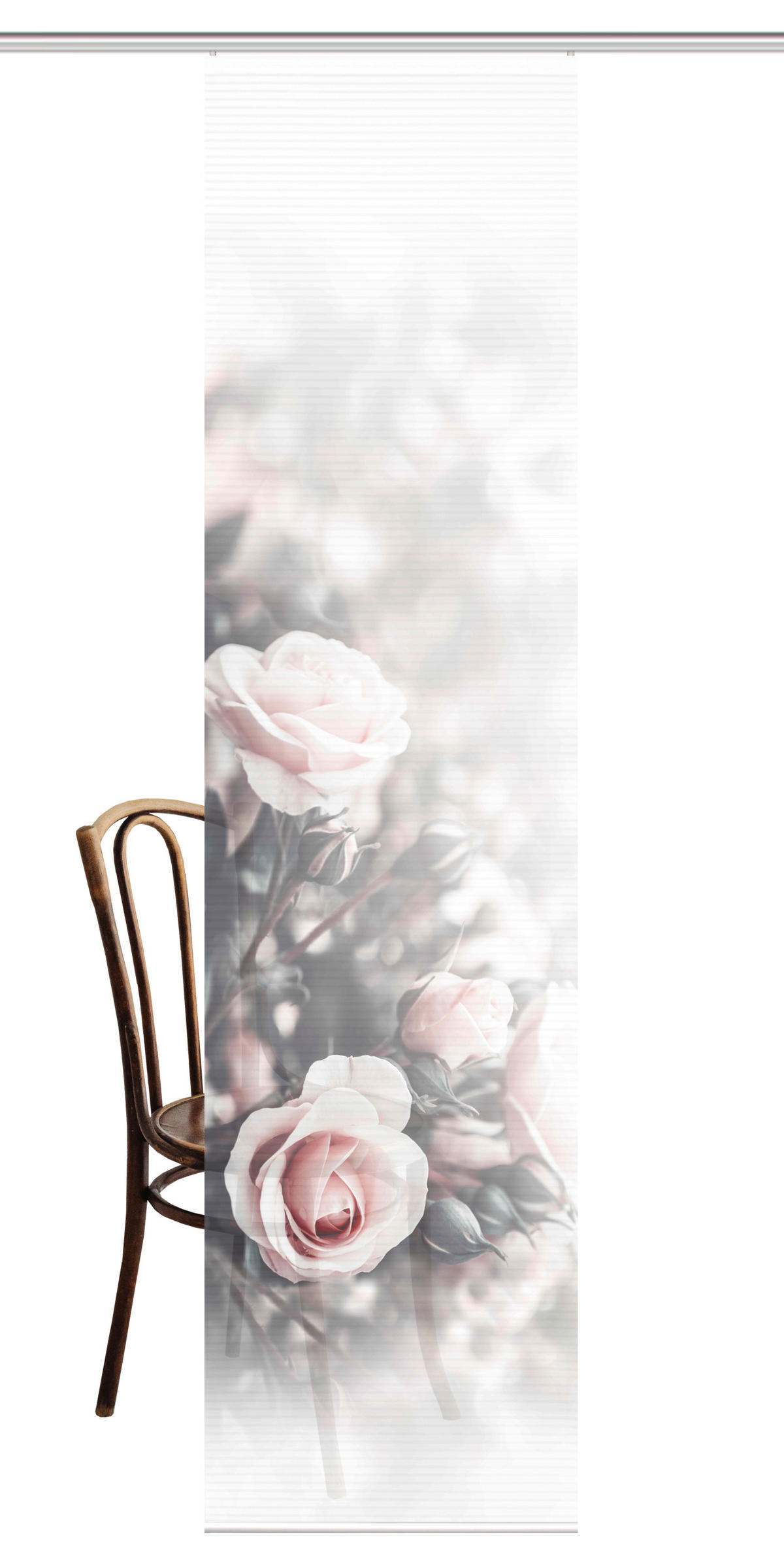 PANELOVÝ ZÁVĚS, 60/245 cm - růžová, Natur, textil (60/245cm)