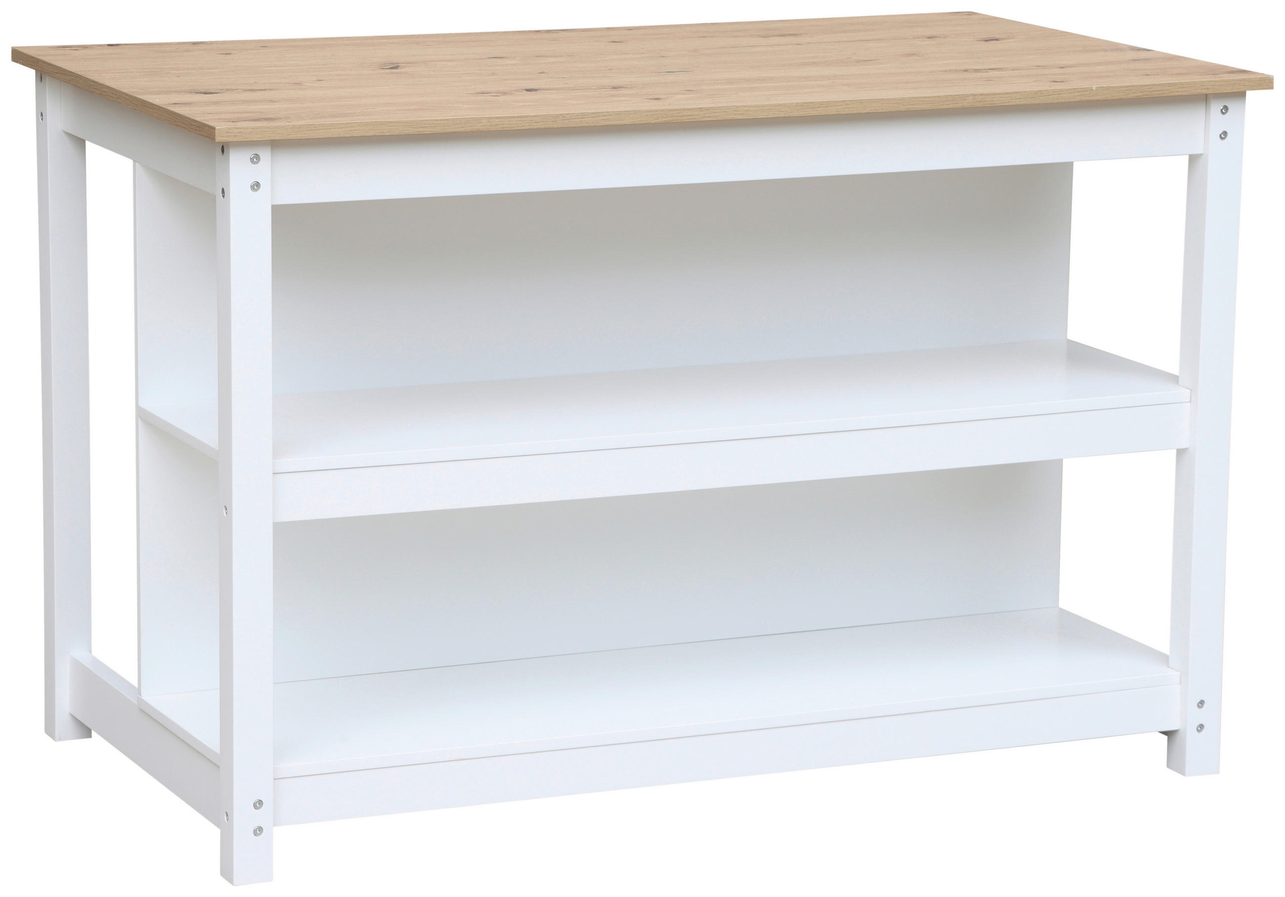 KÜCHENINSEL   in Weiss, Eiche Artisan  - Weiss/Eiche Artisan, Lifestyle, Holzwerkstoff (140/90/80cm) - Livetastic