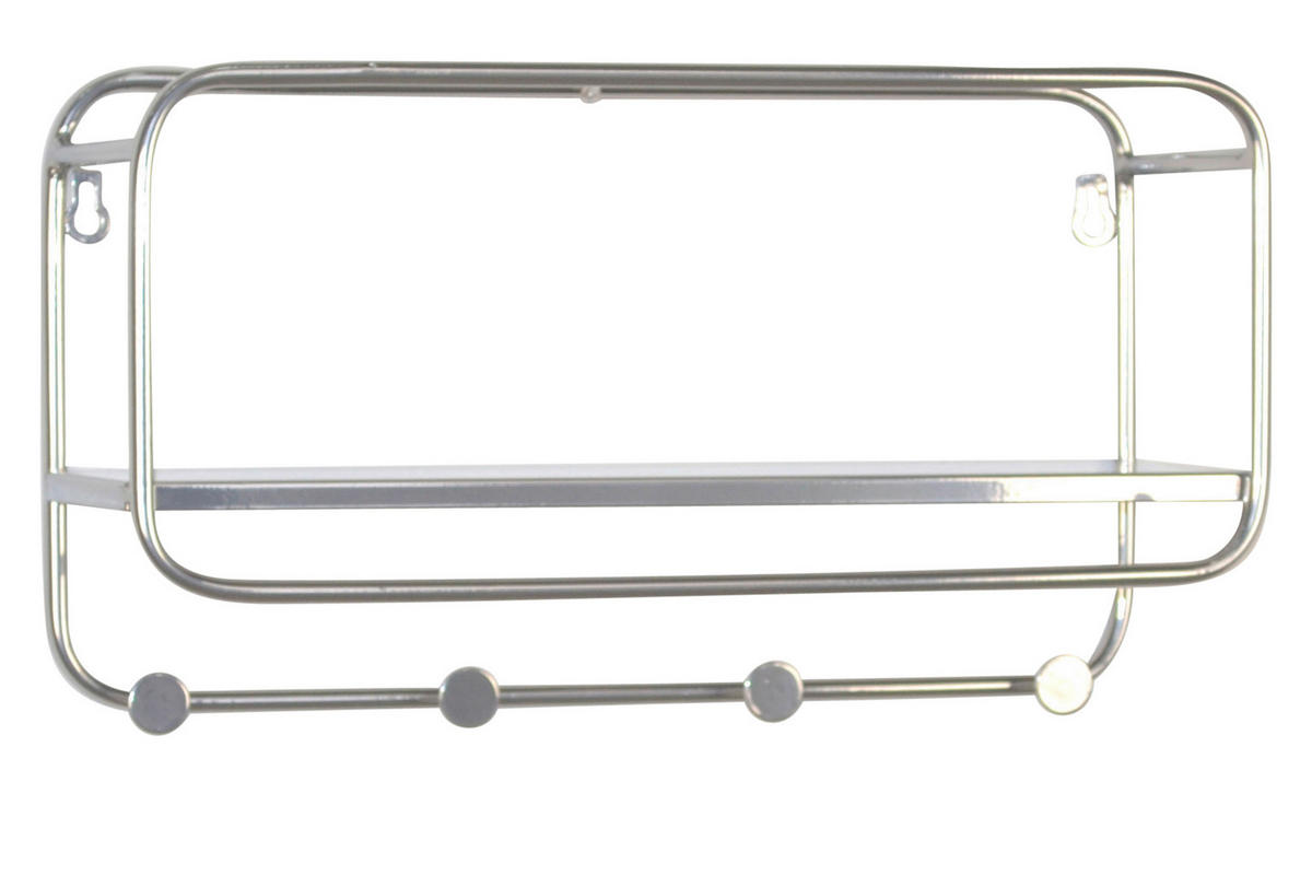 WANDREGAL  - Silberfarben, Design, Metall (45/25/15cm) - MID.YOU