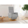 RELAXSESSEL in Textil Hellgrau  - Eichefarben/Hellgrau, KONVENTIONELL, Holz/Textil (71/110/82cm) - Sit & More