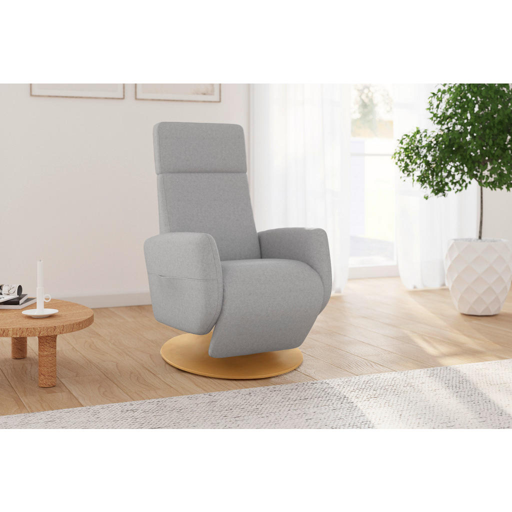 Sit & More RELAXAČNÉ KRESLO, textil, svetlosivá
