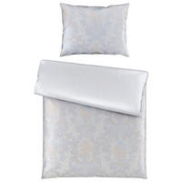 OBOUSTRANNÉ POVLEČENÍ, damašek, modrá, barvy stříbra, 140/200 cm - modrá/barvy stříbra, Lifestyle, textil (140/200cm) - Curt Bauer