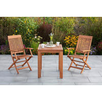 GARTENTISCHGRUPPE Eukalyptusholz Hartholz  - Eukalyptusholzfarben, KONVENTIONELL, Holz - Gardenson