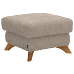 HOCKER Bouclé Beige  - Eichefarben/Beige, MODERN, Holz/Textil (65/47/65cm) - Valnatura
