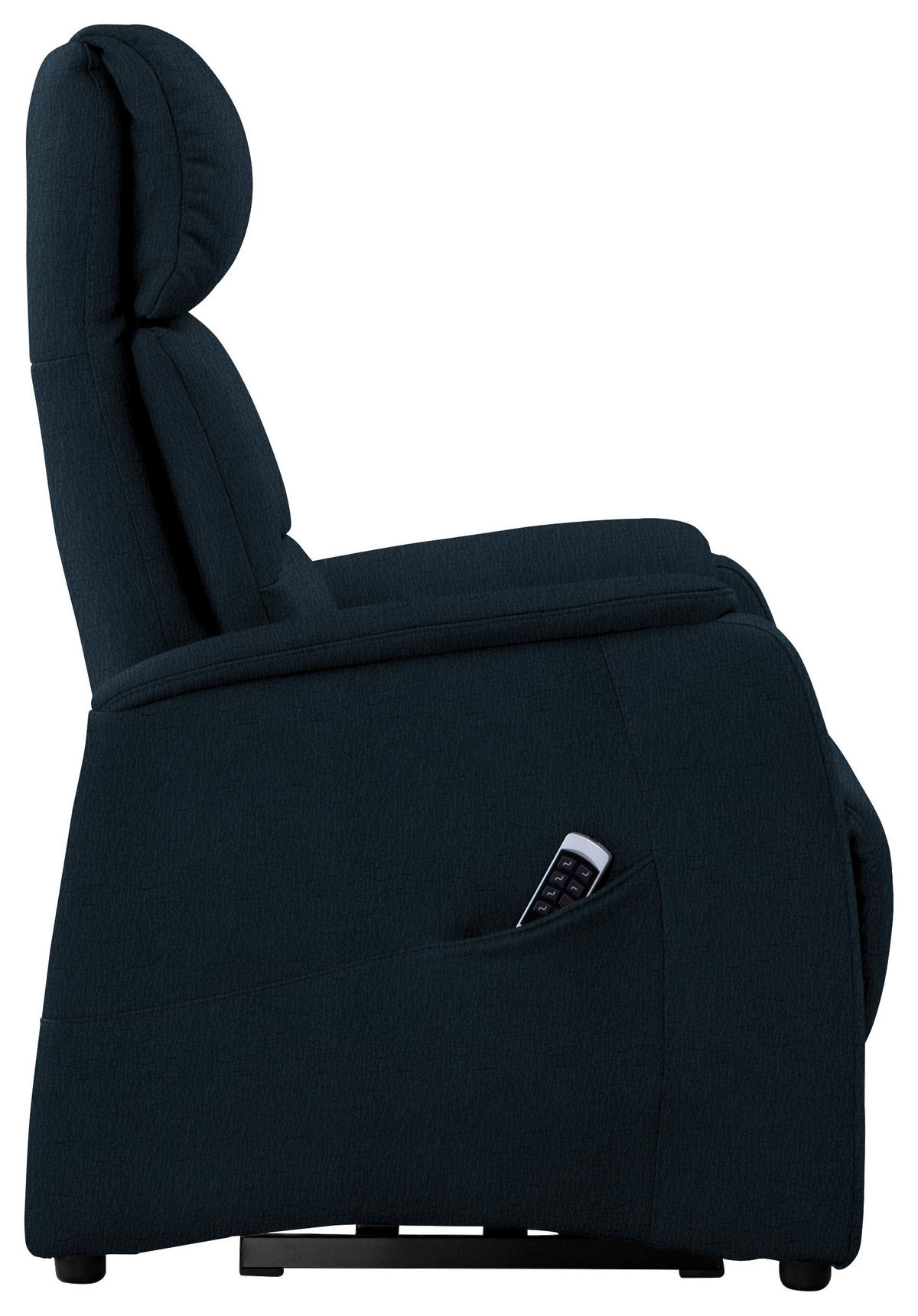 FERNSEHSESSEL in Dunkelblau  - Schwarz/Dunkelblau, KONVENTIONELL, Leder/Kunststoff (69/109/83cm) - Cantus