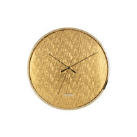 WANDUHR 40/40/4.5 cm   - Goldfarben, KONVENTIONELL, Metall (40/40/4.5cm) - Karlsson