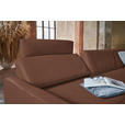 ECKSOFA in Echtleder Braun  - Anthrazit/Braun, KONVENTIONELL, Leder/Metall (182/324cm) - Ambiente