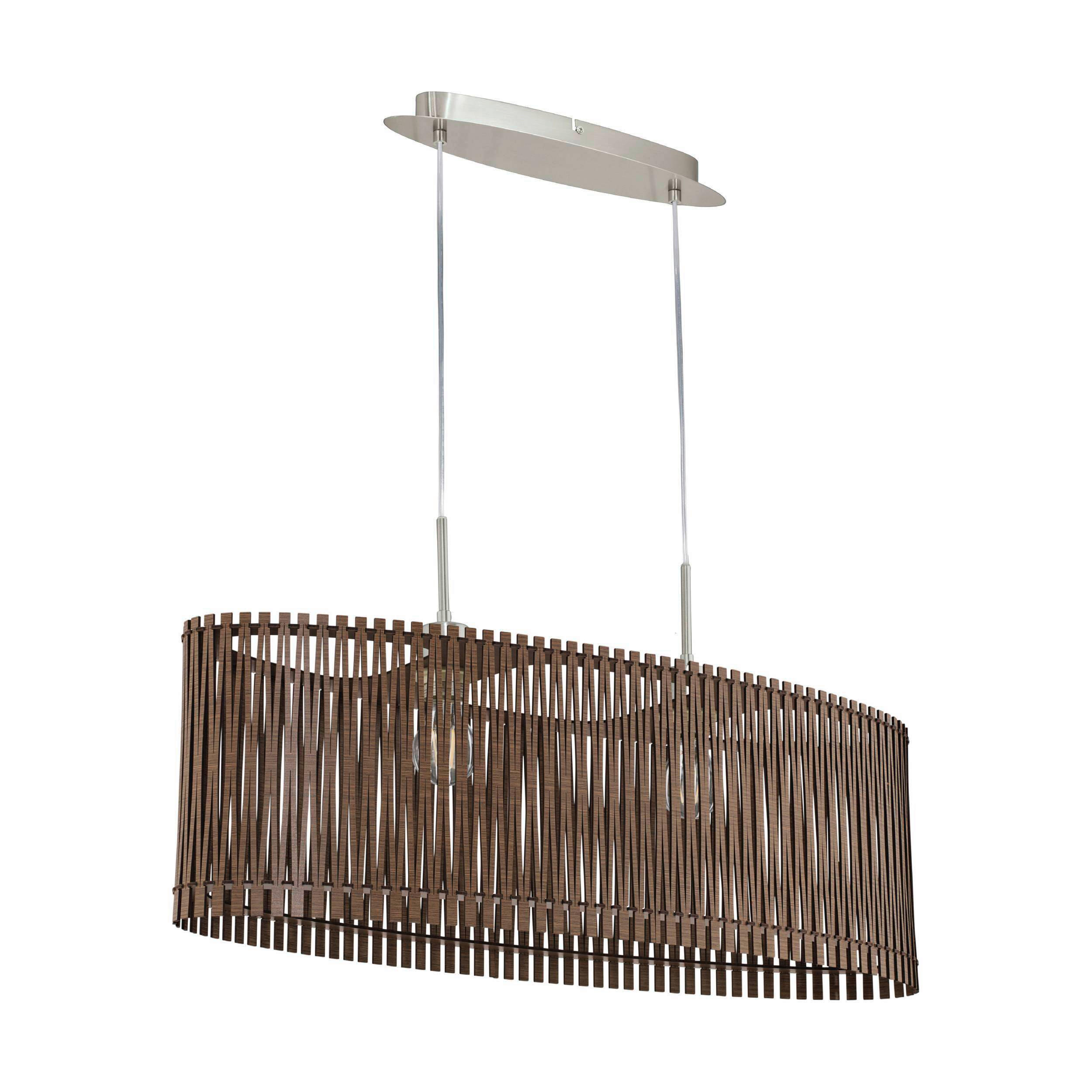 HÄNGLAMPA Sendero 77,5/25/130 cm  - brun, Natur, metall/trä (77,5/25/130cm) - Eglo