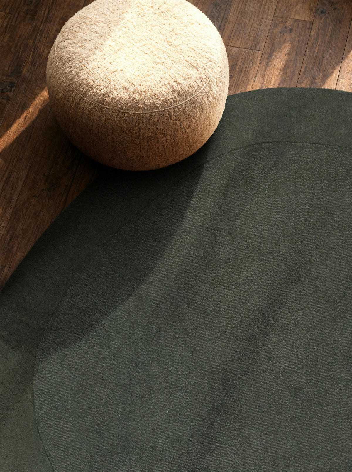 WOLLTEPPICH 160 cm 1812 Dunkelgrün organisch  - Dunkelgrün, KONVENTIONELL, Textil (160cm) - Villeroy & Boch