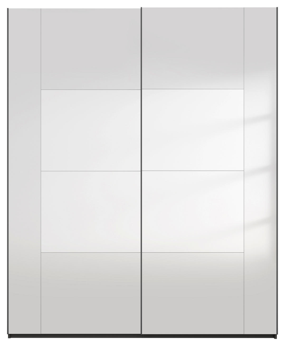 SCHWEBETÜRENSCHRANK 181/223/68 cm 2-türig Graphitfarben  - Graphitfarben, Design, Glas/Holzwerkstoff (181/223/68cm) - Xora