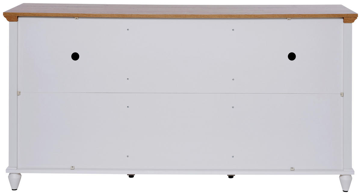 SIDEBOARD Cottage  in 150/80,5/40 cm  - Eichefarben/Alufarben, KONVENTIONELL, Holzwerkstoff/Metall (150/80,5/40cm)
