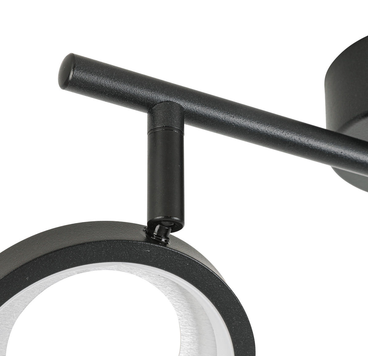 LED-STRAHLER Granada 35/12/19 cm   - Schwarz/Alufarben, Basics, Kunststoff/Metall (35/12/19cm) - Novel