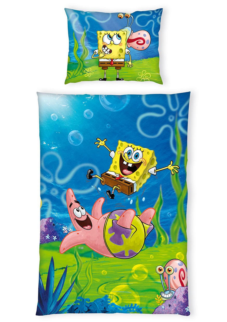 BETTWÄSCHE Spongebob Bettwäsche Renforcé 140/200 cm  - Multicolor, Basics, Textil (140/200cm) - Herding