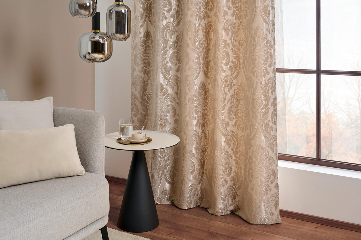 HOTOVÝ ZÁVĚS, neprůsvitné, 140/260 cm - hedvábně šedá, Trend, textil (140/260cm) - Dieter Knoll