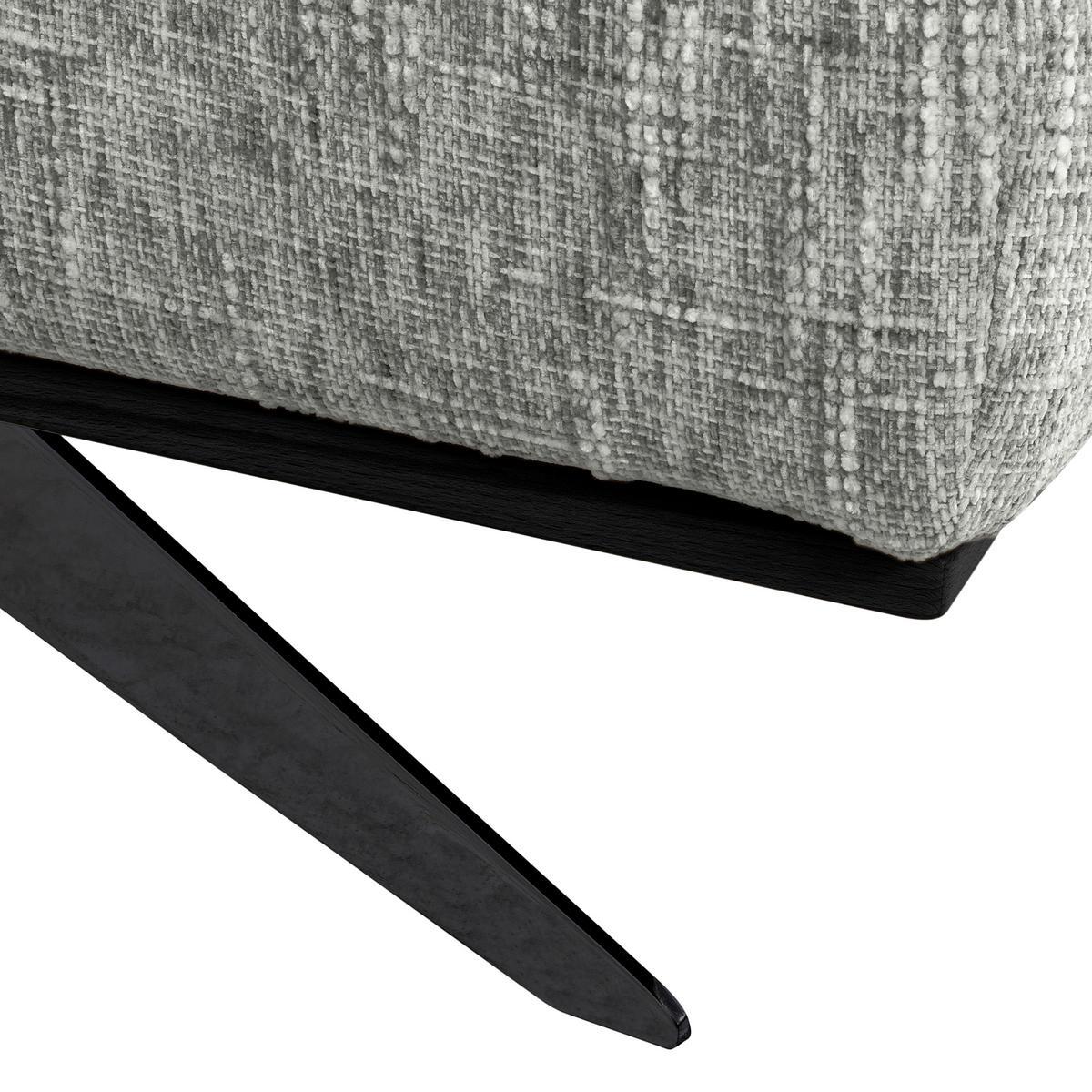 ECKSOFA PORTLAND in Struktur Grau Kopfteilverstellung  187/295 cm  - Schwarz/Grau, Design, Holz/Textil (187/295cm) - Livetastic