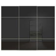 SCHWEBETÜRENSCHRANK  in Schwarz, Champagner  - Champagner/Schwarz, KONVENTIONELL, Glas/Holzwerkstoff (242/223/68cm) - Novel