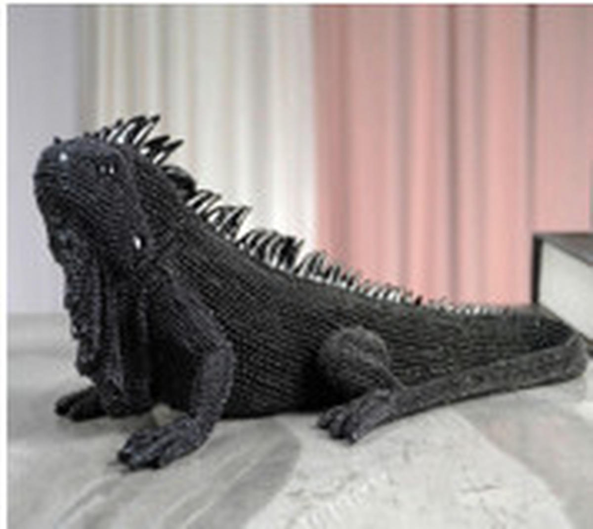 SCULPTURĂ - negru/negru lucios intens, Basics, plastic (31/15/12cm)