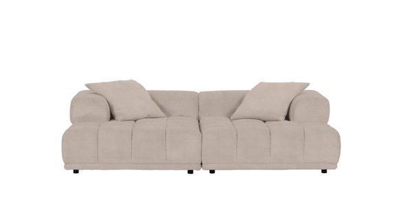SOFAELEMENT in Plüsch Hellbraun  - Hellbraun/Schwarz, KONVENTIONELL, Kunststoff/Textil (125/66/155cm) - Carryhome