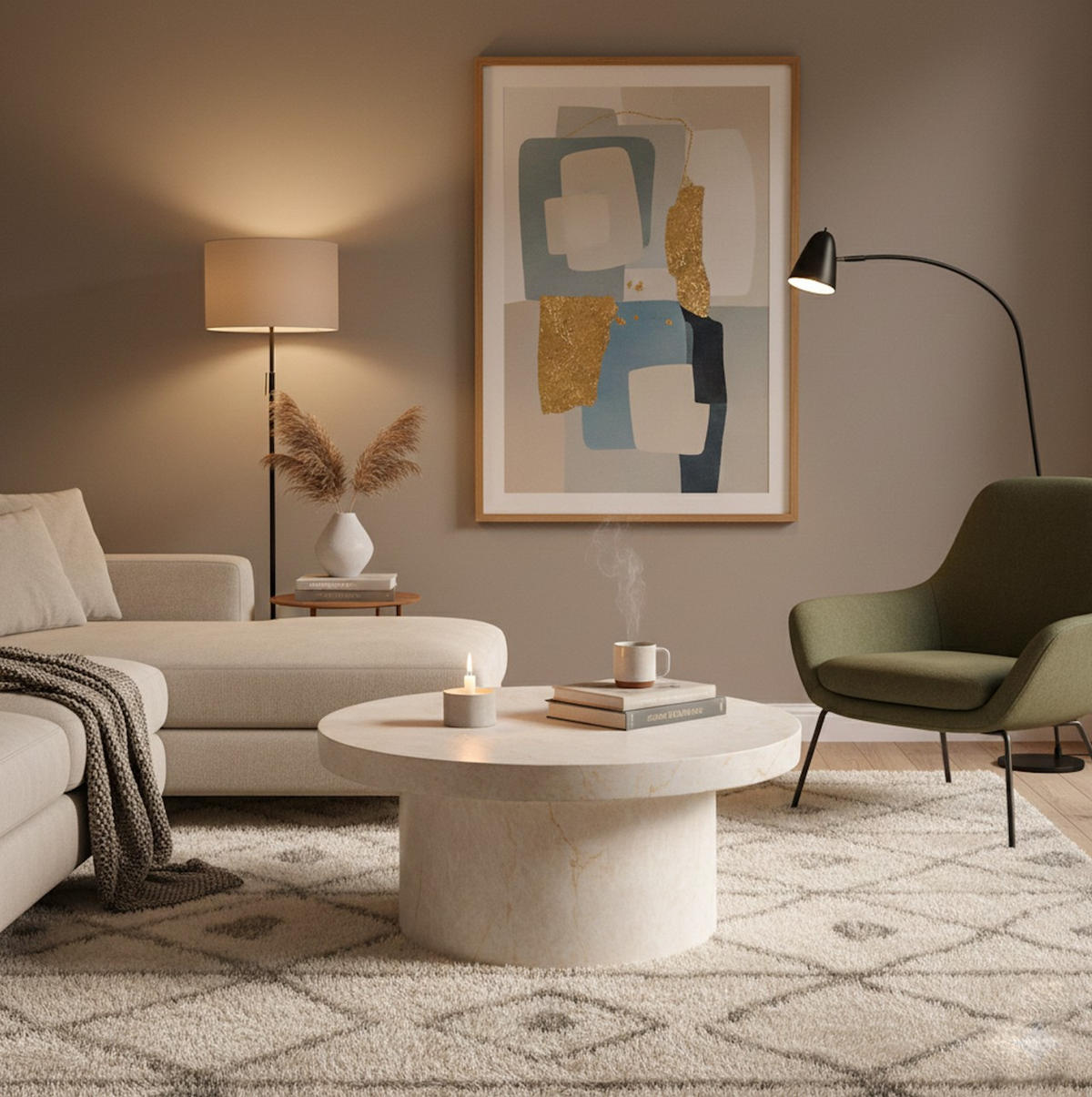 COUCHTISCH in Stein  - Kaschmir, Design, Stein (60/30/60cm) - MID.YOU