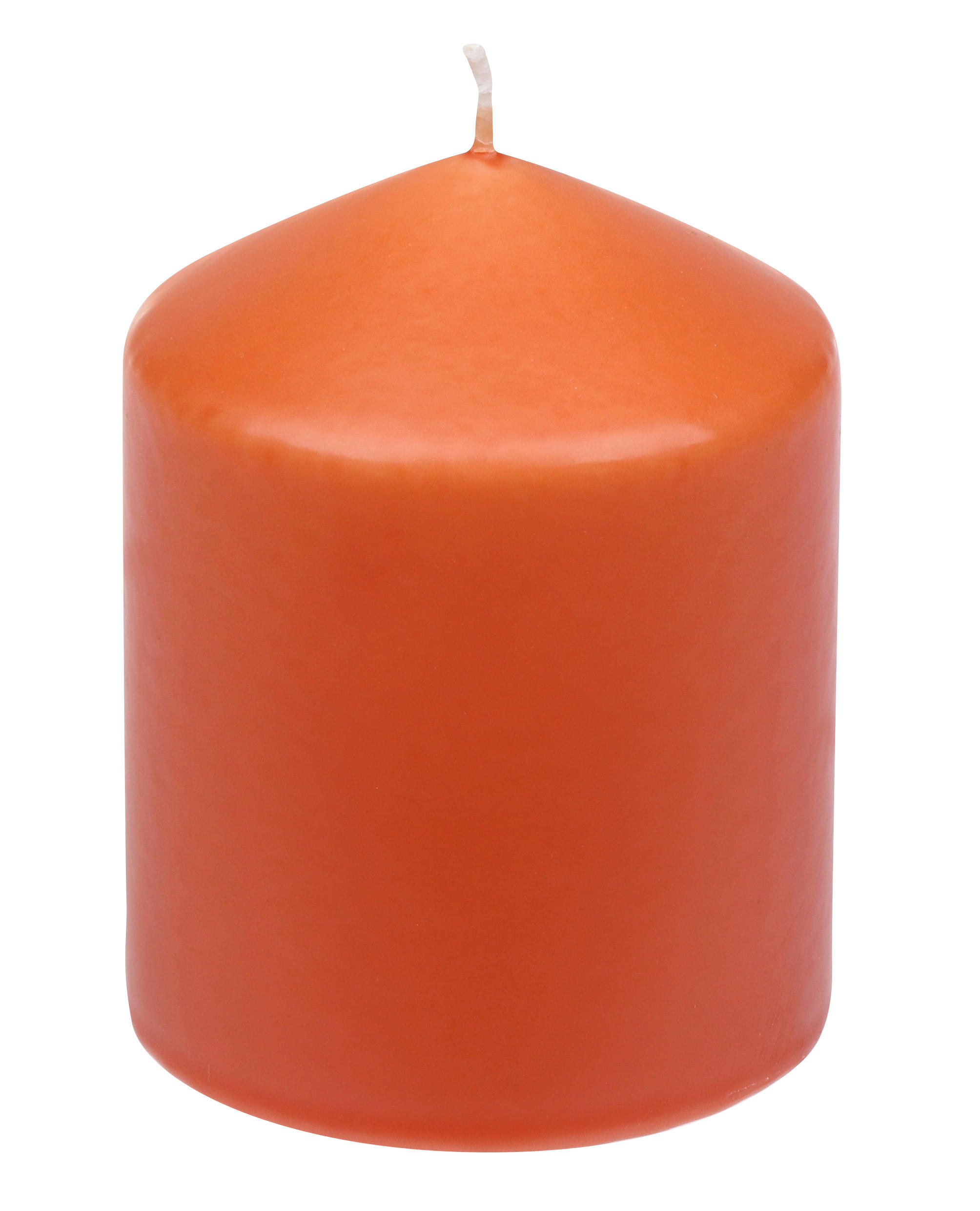 STUMPENKERZE  - Dunkelorange, Basics, Paraffin (7,7/10,0cm) - Steinhart