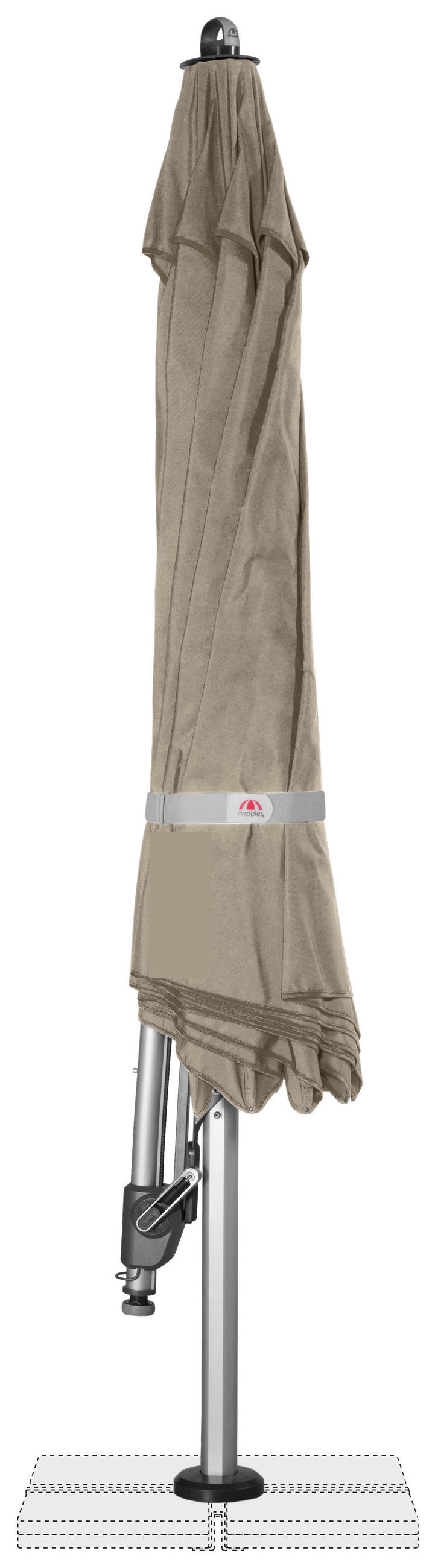 AMPELSCHIRM 350 cm Sandfarben  - Sandfarben/Silberfarben, Basics, Textil/Metall (350/350cm) - Doppler