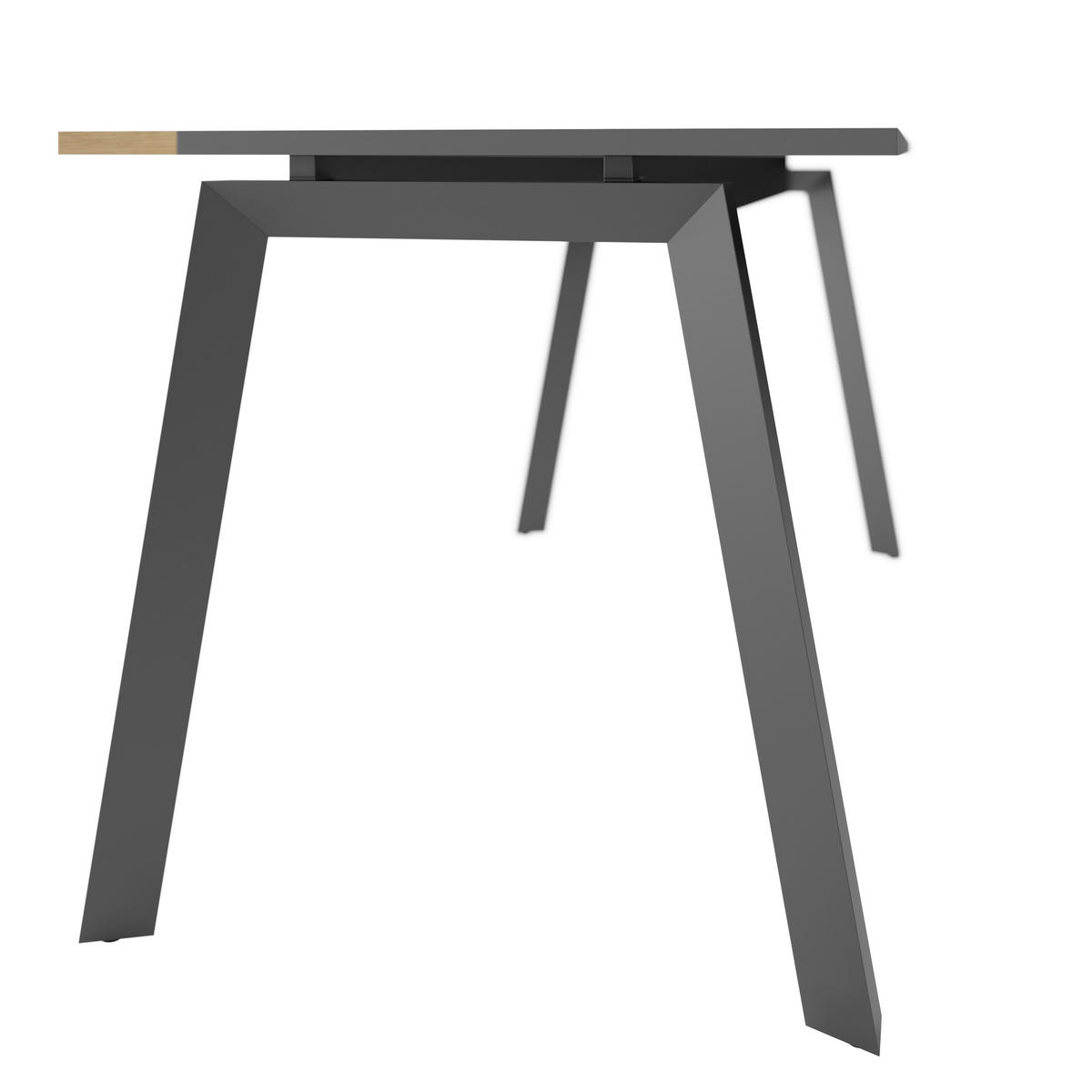 SCHREIBTISCH 160/75/75 cm  in Hickory, Anthrazit  - Anthrazit/Hickory, MODERN, Holzwerkstoff/Metall (160/75/75cm) - Novel
