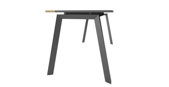 SCHREIBTISCH 160/75/75 cm in Anthrazit, Hickory - Anthrazit/Hickory, MODERN, Holzwerkstoff/Metall (160/75/75cm) - Novel