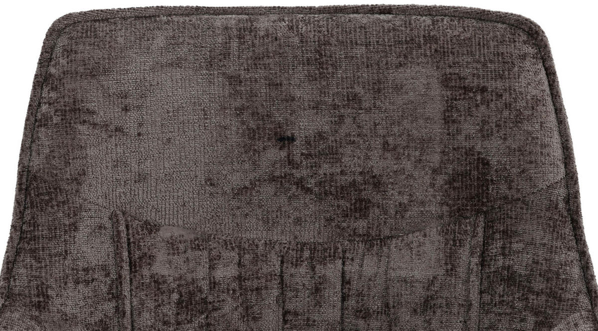 ARMLEHNSTUHL  Sitzfläche 360° drehbar, inklusive Armlehnen Chenille  Braun, Schwarz  - Schwarz/Braun, MODERN, Textil/Metall (62/86/63cm) - Livetastic