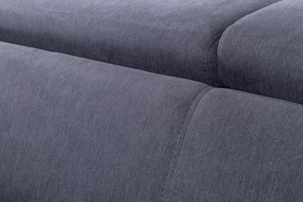 KANAPÉÁGY szürkéskék  - fekete/szürkéskék, Konventionell, műanyag/textil (206/82-100/101cm) - Venda