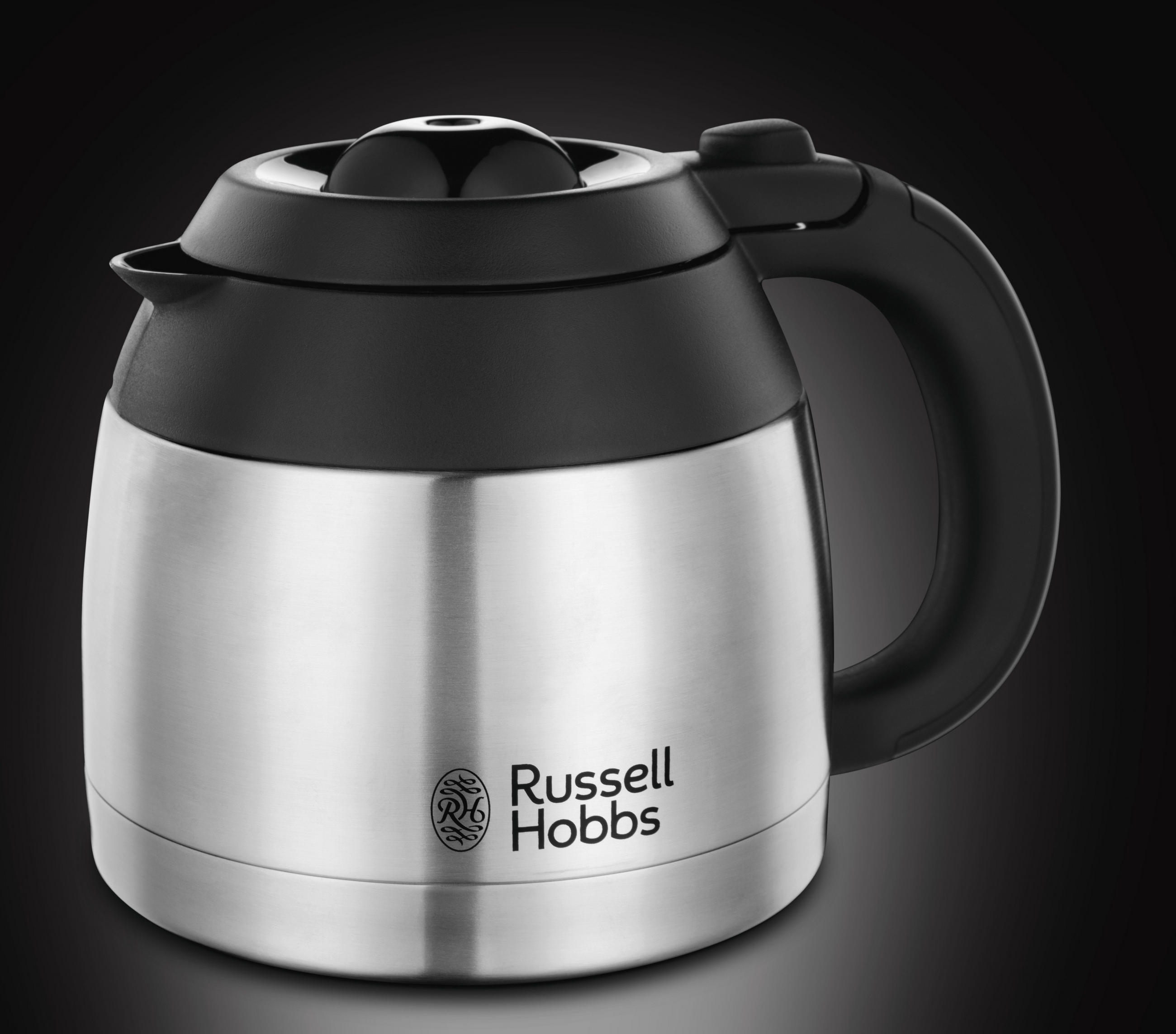 THERMO-KAFFEEMASCHINE  - Grau Hochglanz/Schwarz, Basics, Kunststoff/Metall (21,2/35,3/23,7cm) - Russel Hobbs