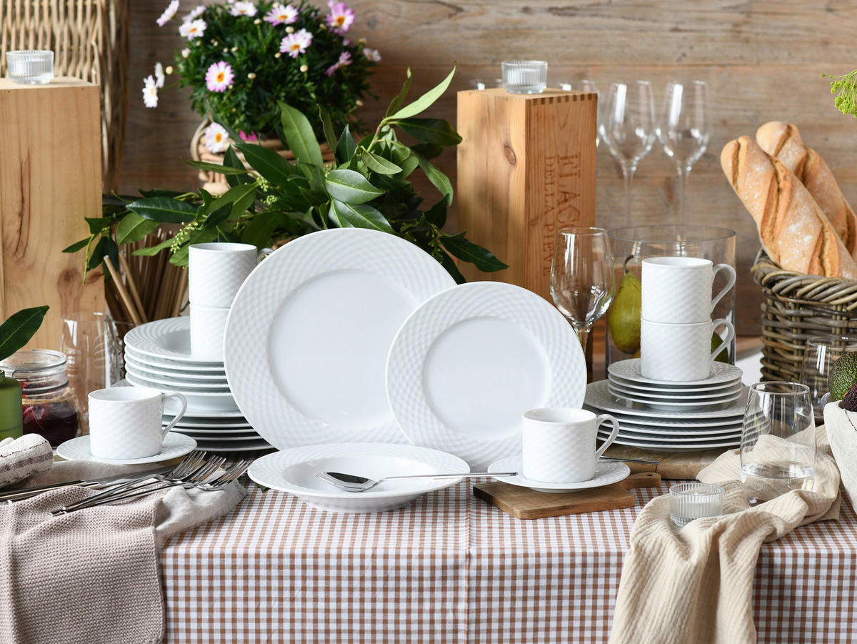 KOMBINIRANI SERVIS  Polo weiss  - bela, Basics, keramika - Creatable