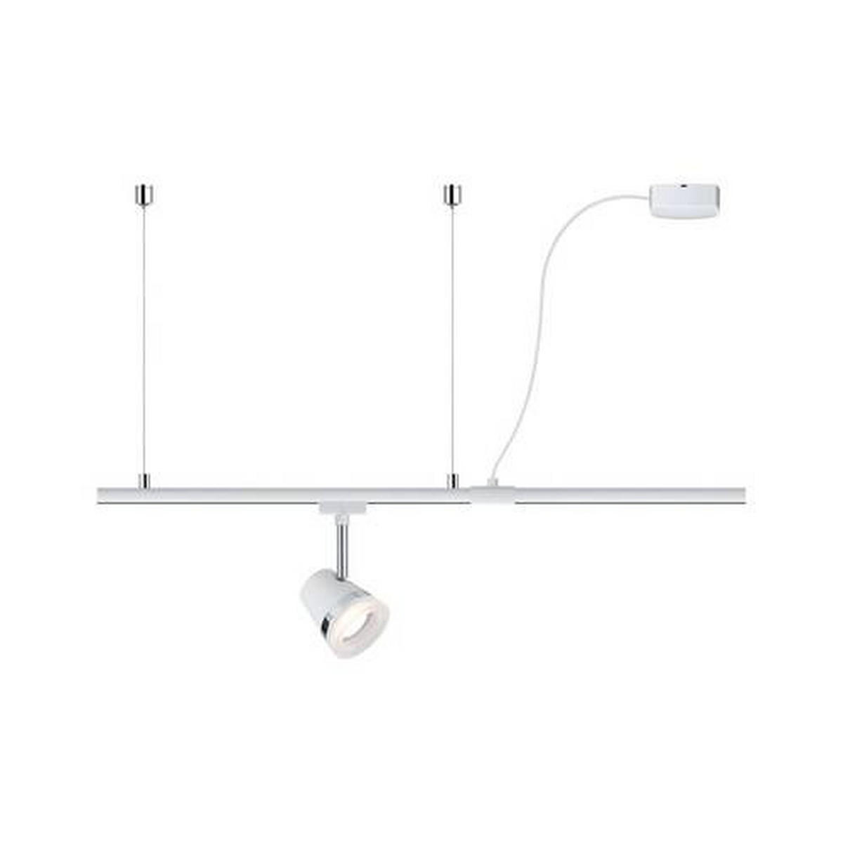 SCHIENENSYSTEM-EINSPEISER URail 70 cm   - Weiß, Basics, Kunststoff/Metall (70cm) - Paulmann