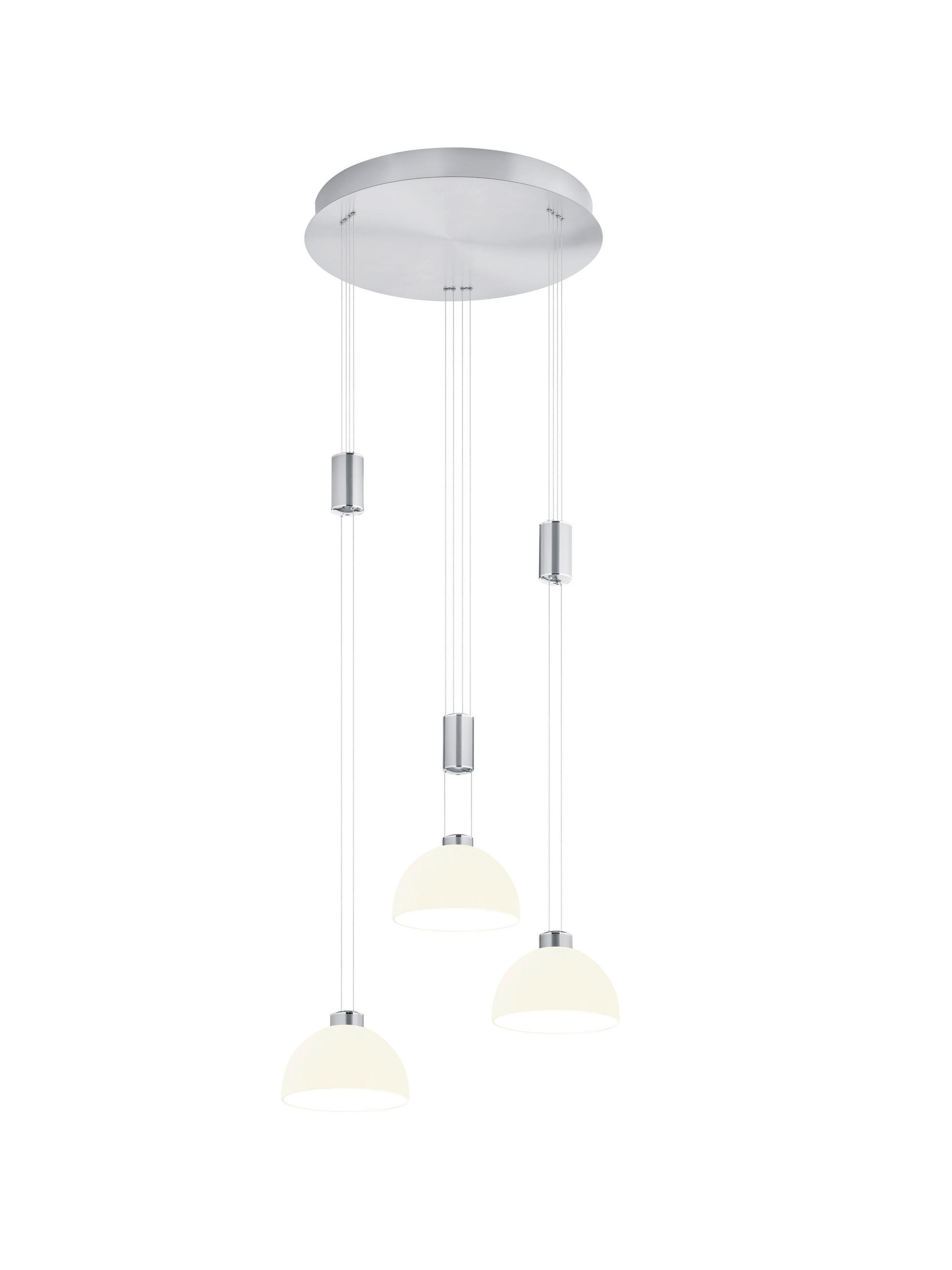 LED-HÄNGELEUCHTE Moon 43/150 cm  - Chromfarben/Nickelfarben, KONVENTIONELL, Metall (43/150cm) - Hell