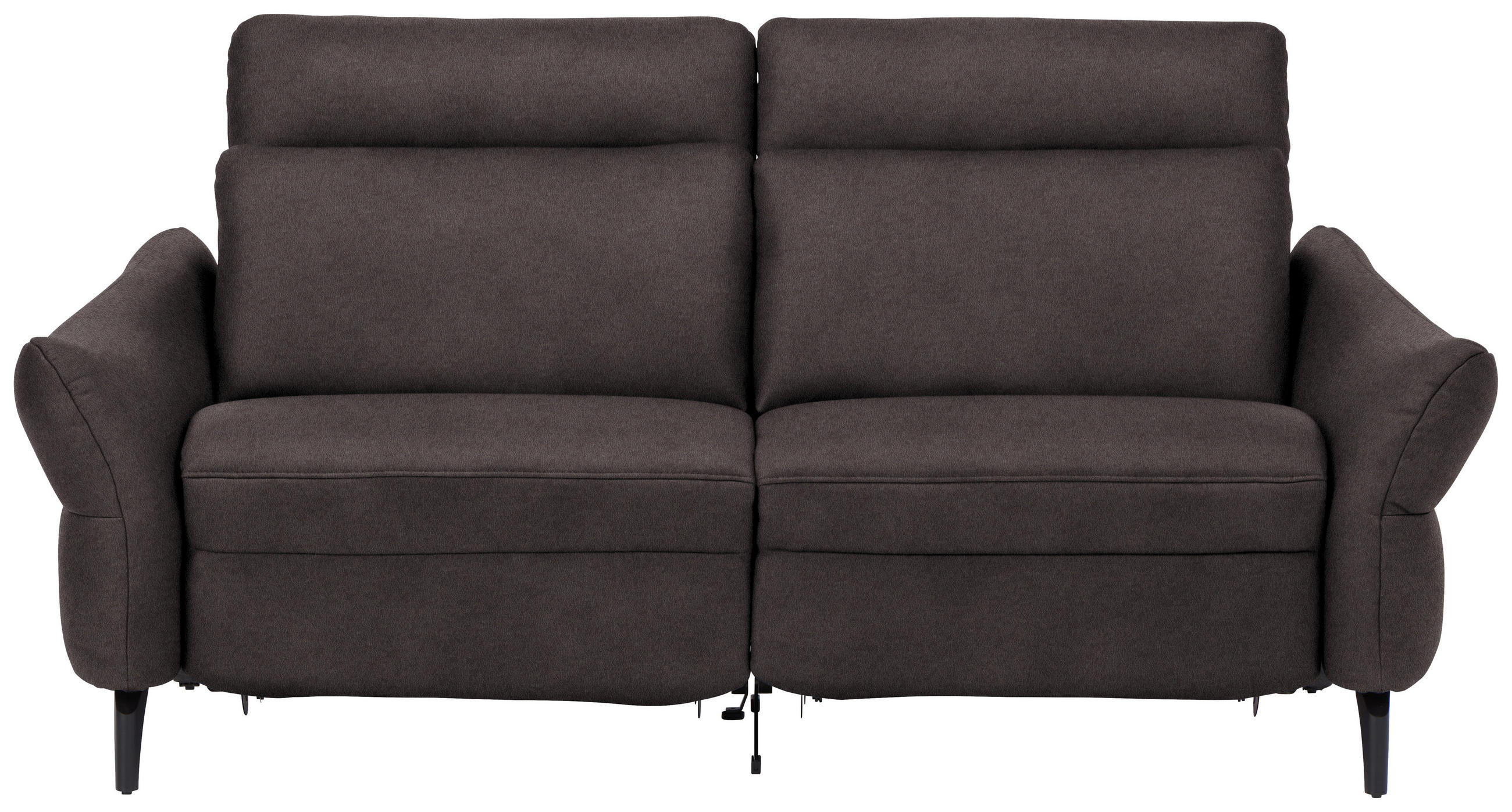 2-SITZER-SOFA in Leder Dunkelbraun  - Anthrazit/Dunkelbraun, Design, Leder/Metall (187/92/97cm) - Himolla Komfortklass
