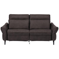 2-SITZER-SOFA in Leder Dunkelbraun  - Anthrazit/Dunkelbraun, Design, Leder/Metall (187/92/97cm) - Himolla Komfortklass