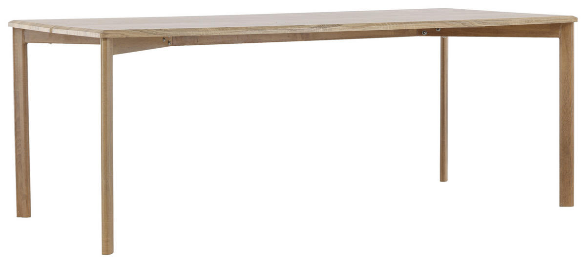 ESSTISCH furniert rechteckig Beige  - Beige, Design, Holzwerkstoff/Metall (200/90/75cm) - Livetastic