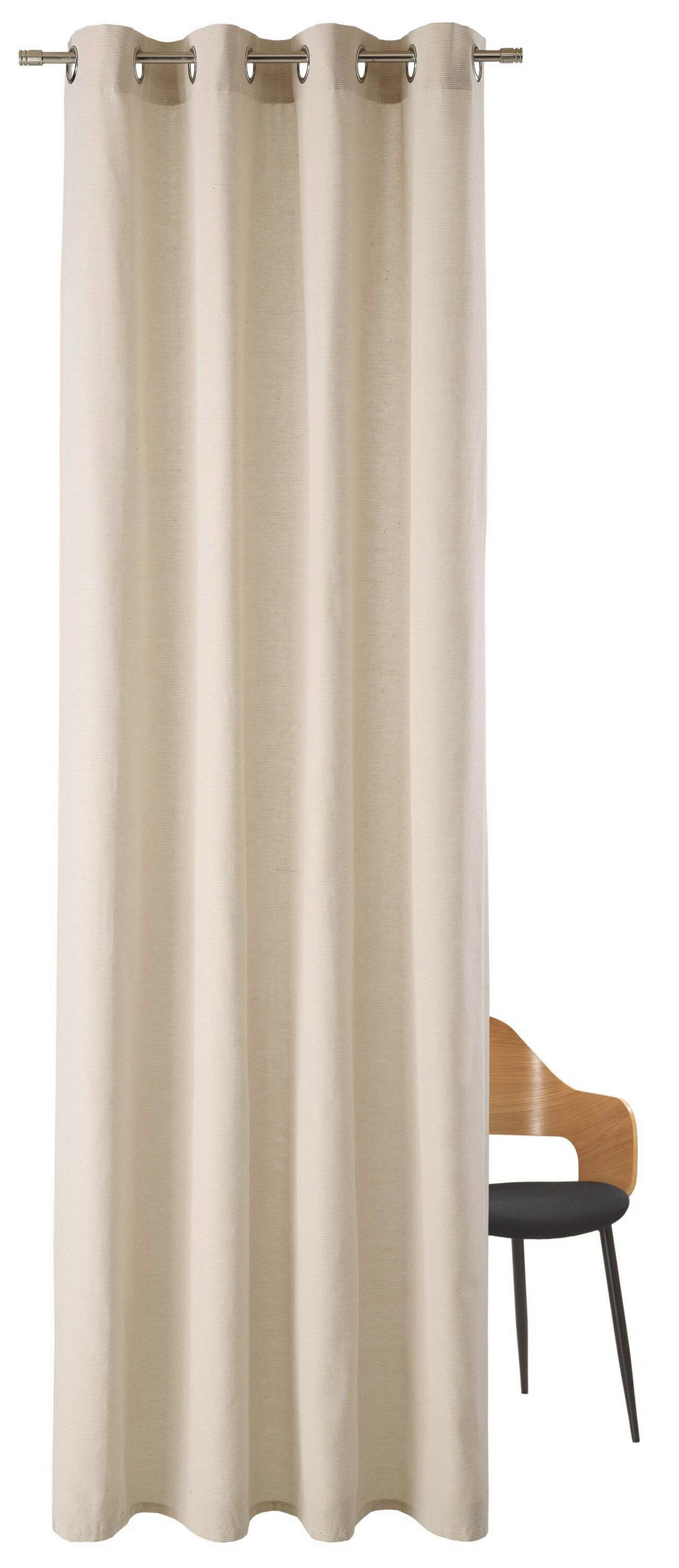 ÖSENSCHAL E-NEEDLESTRIPE blickdicht 140/250 cm   - Beige, KONVENTIONELL, Textil (140/250cm) - Esprit