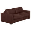 SCHLAFSOFA Braun Echtleder  - Dunkelbraun/Braun, Design, Leder/Holz (203/85/99cm) - MID.YOU