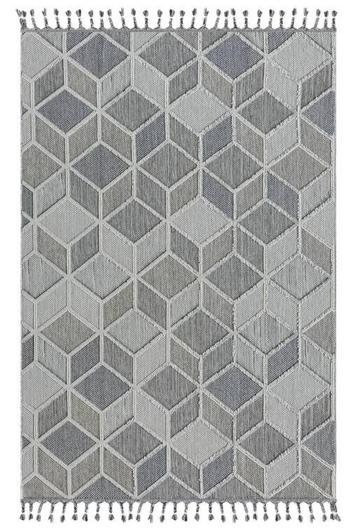 WEBTEPPICH 133/190 cm Blau, Grau  - Blau/Grau, Design, Textil (133/190cm) - Novel