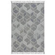 WEBTEPPICH 133/190 cm Blau, Grau  - Blau/Grau, Design, Textil (133/190cm) - Novel