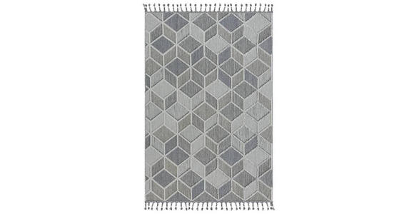 WEBTEPPICH 133/190 cm Blau, Grau  - Blau/Grau, Design, Textil (133/190cm) - Novel