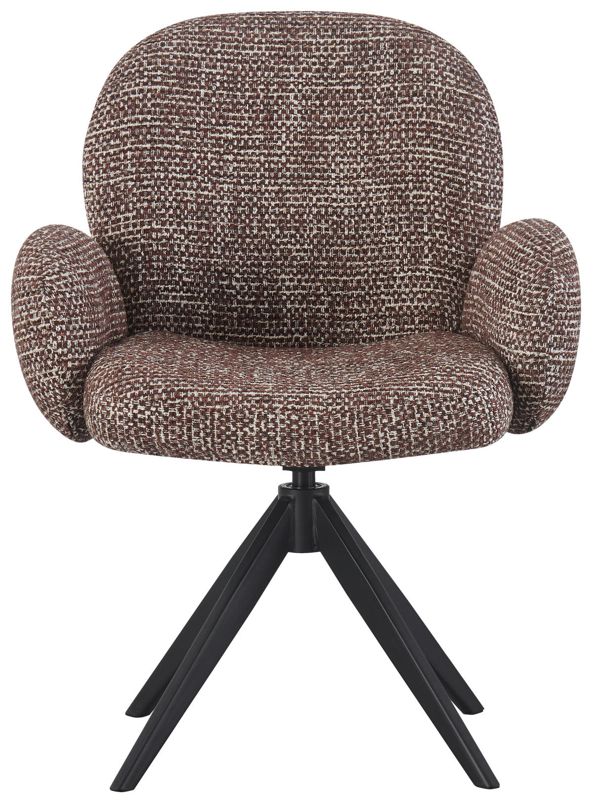 ARMLEHNSTUHL  in Eisen Webstoff  - Schwarz/Braun, Design, Textil/Metall (63/87/65cm) - Novel