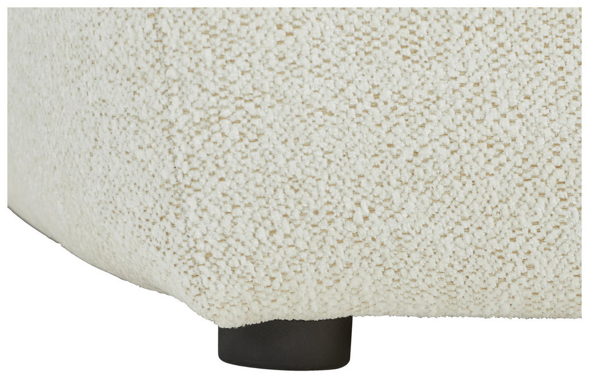 ECKSOFA in Chenille Creme  - Creme/Schwarz, Konventionell, Kunststoff/Textil (280/188cm) - Carryhome