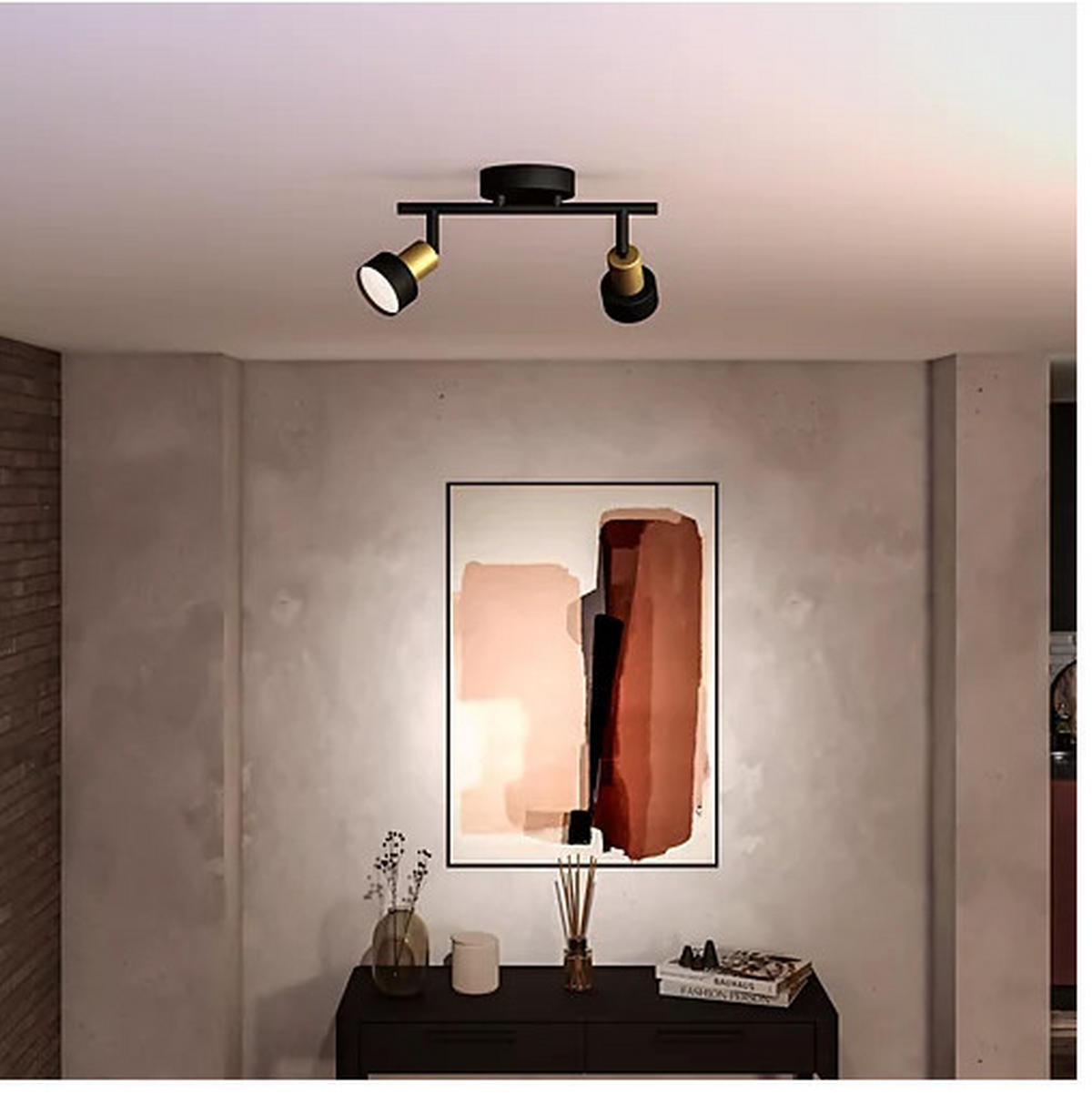 LED PLAFONSKI REFLEKTOR - zlatna/crna, Osnovno, metal (27 cm/13 cm/11 cmcm) - Philips