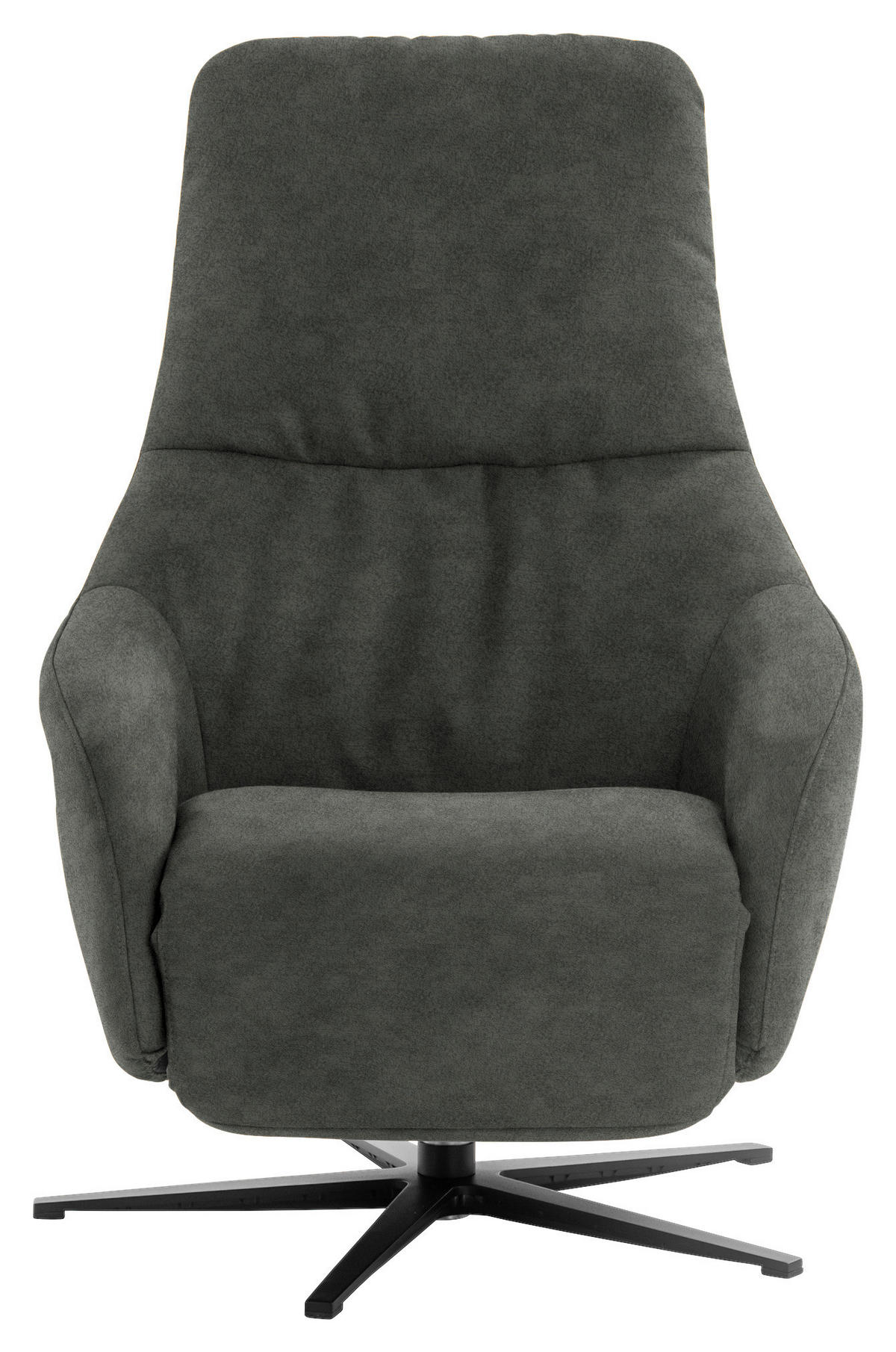 RELAXSESSEL in Textil Anthrazit  - Anthrazit/Schwarz, Design, Textil/Metall (77/108/95cm) - Chilliano